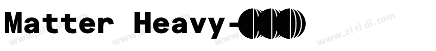 Matter Heavy字体转换